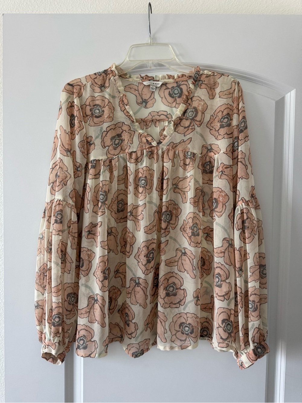 Lucky Brand Floral Top Size L